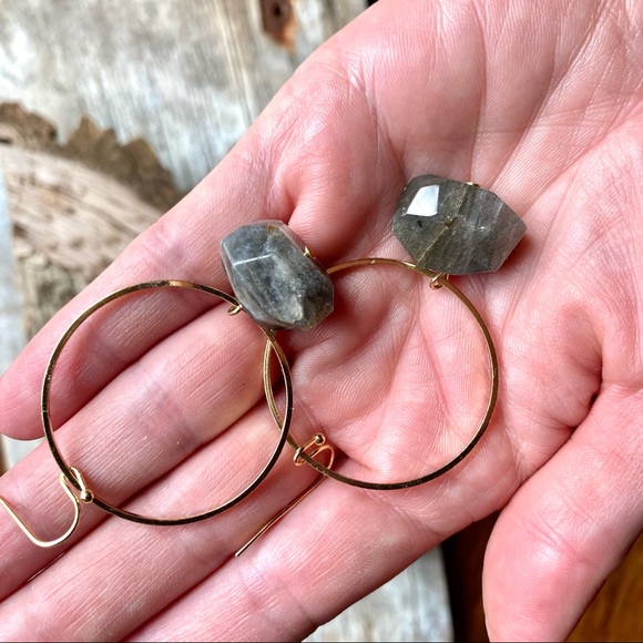 FP Smokey Quartz FP Hoop Earrings - Picture 4 of 4